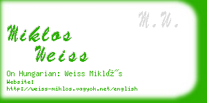 miklos weiss business card